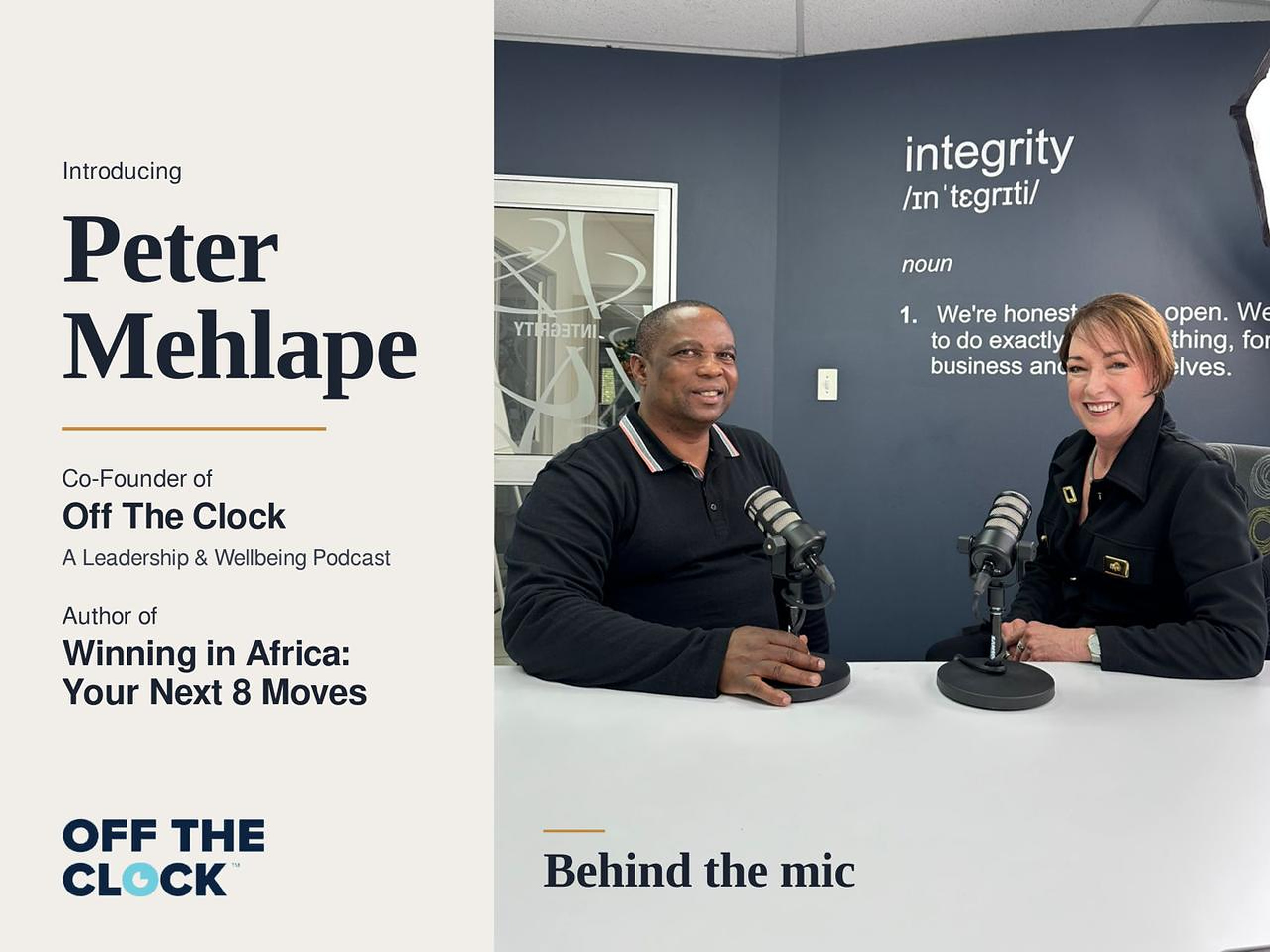 Peter Mehlape in the studio with a guest.